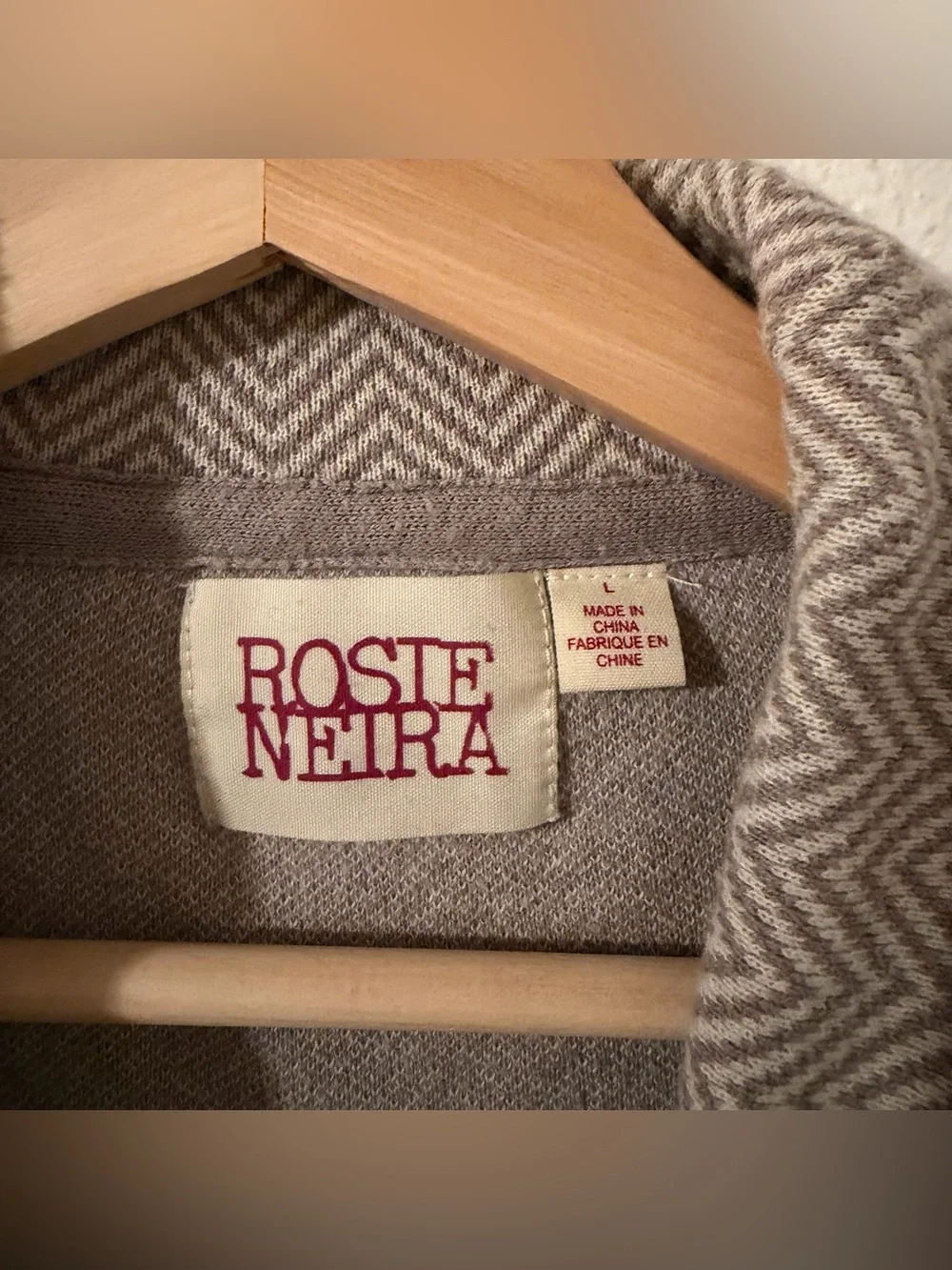 Anthropologie Rosie Neira Herringbone Knit Blazer 88% Cotton Size Large
